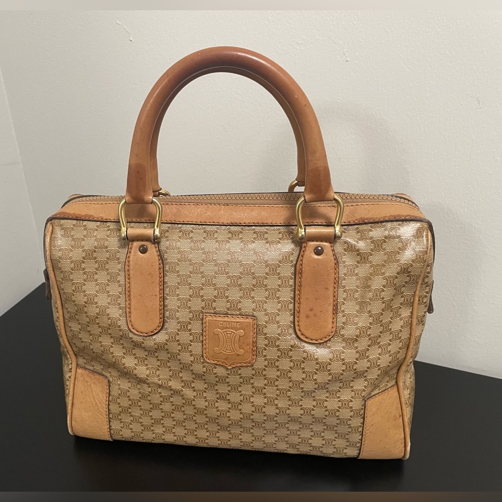 Celine Macadam leather vintage medium bag